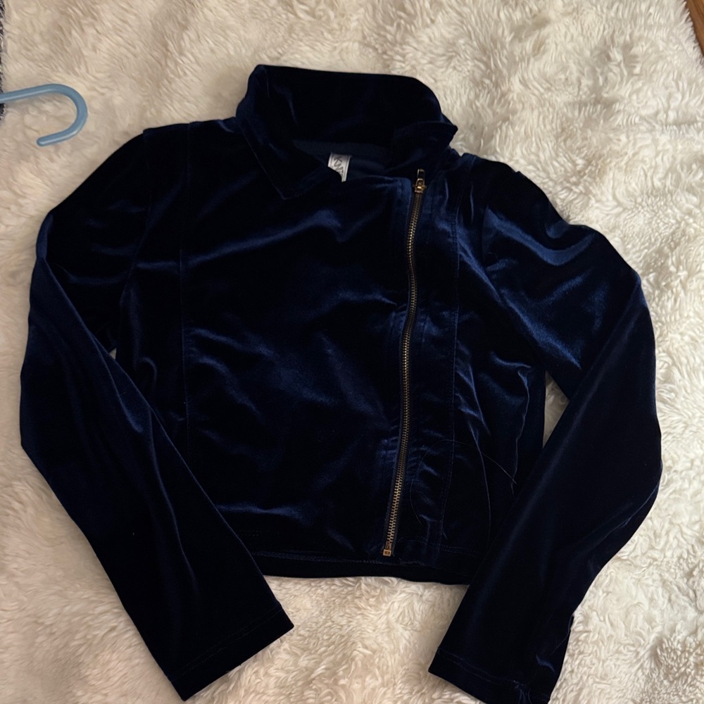 Knitworks Midnight Blue Velvet Blazer